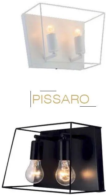ACA DECOR Nástenné svietidlo PISSARO, biela farba