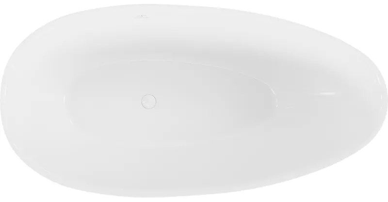Mexen Milano, voľne stojaca vaňa z konglomerátu 150 x 82 cm, biela lesklá, 57301508510