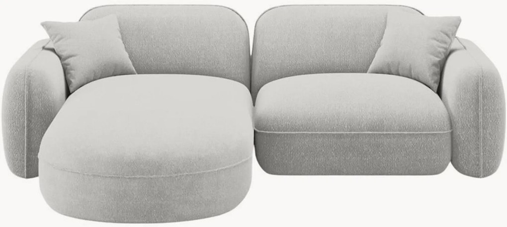 Modulárna velúrová rohová pohovka Lucien (3-miestna), ľavostranná