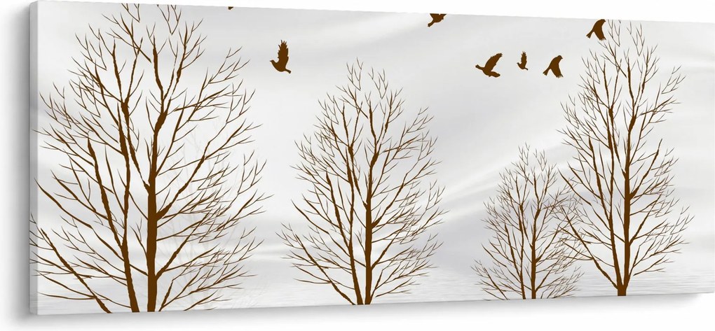 Obraz - Jelene pred riekou (120x50 cm)