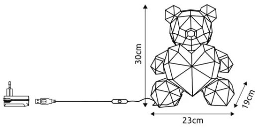 Globo 28058 - LED stolná dekorácia BRONDAR LED/6W/5V USB medveď