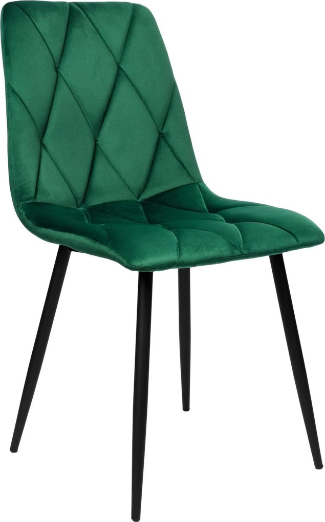 Zelená čalúnená stolička MADISON