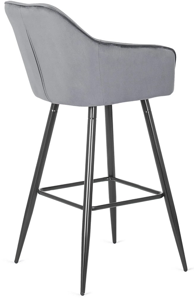 Barová stolička salem velvet šedá | jaks