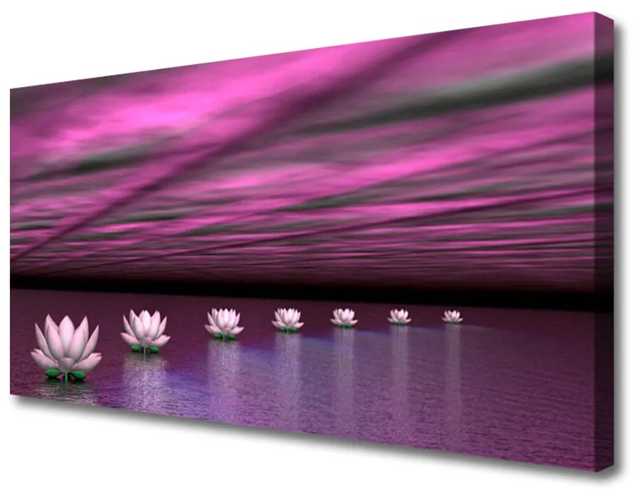 Obraz Canvas Kvety voda rastlina príroda 120x60 cm
