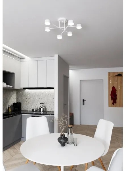 Prisadený luster HALO 6xGX53/10W/230V biela