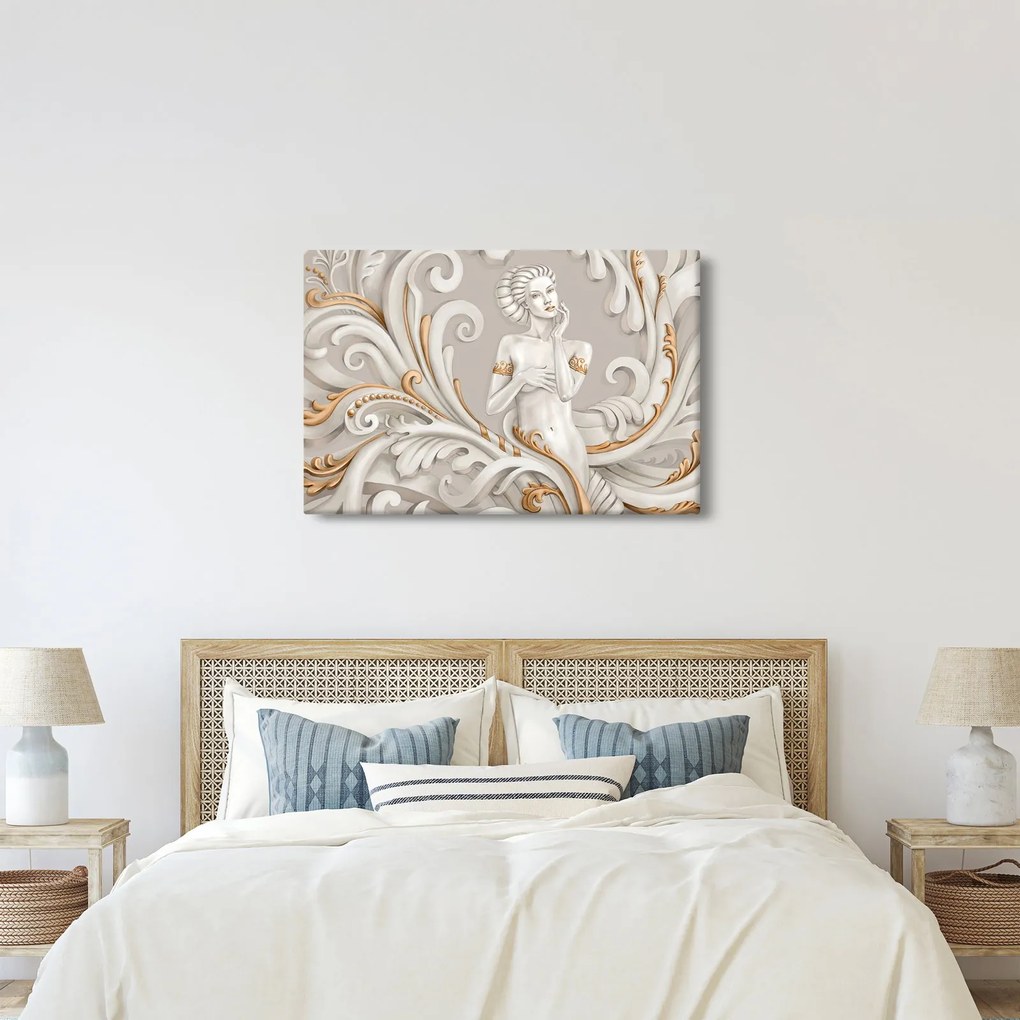 Obraz bohyne v ornamentálnom pozadí (90x60 cm)