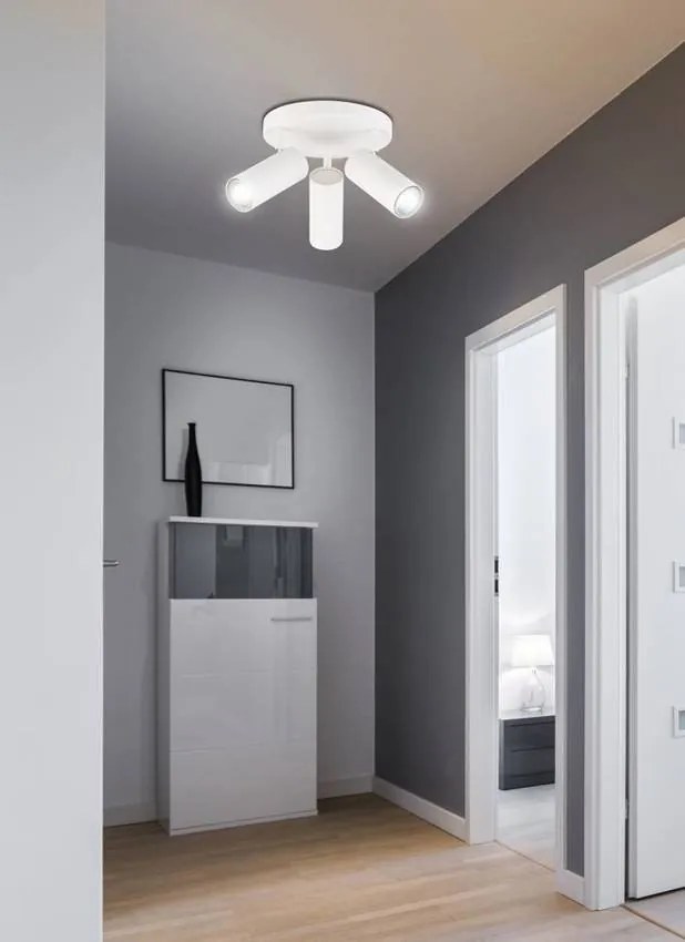 Candellux Biele stropné svietidlo Colly pre žiarovku 3x GU10 s guľatou základňou 98-01627