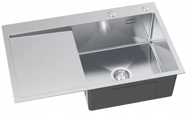 Erga HD, 1-komorový oceľový drez 780x490x210 mm, pravý, oceľová, ERG-MLS-HD7849R