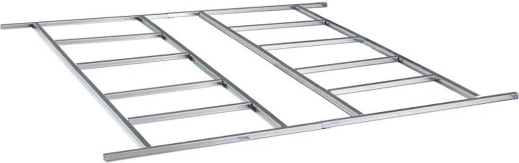 Základňa BBSH-ZDB9 pre záhradný domček BestBerg ZDB-9 / 252 × 264 cm / oceľ / strieborná