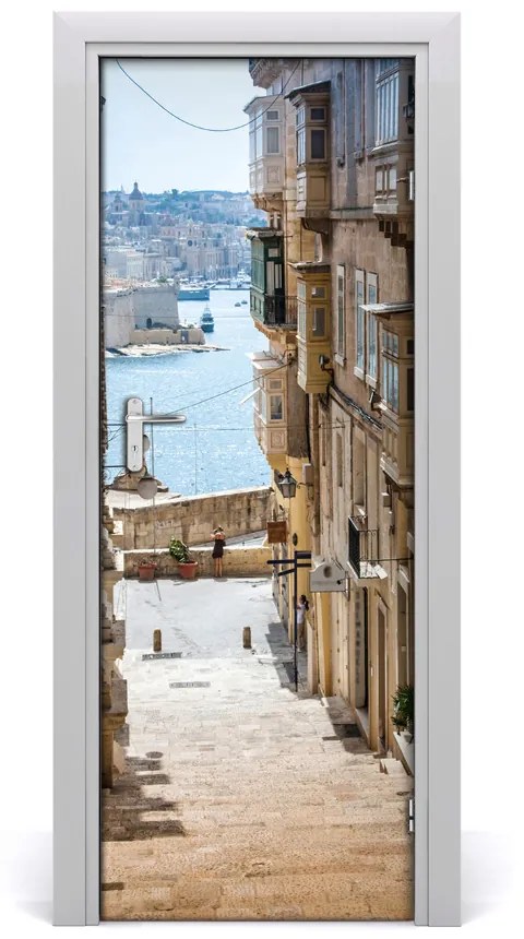 Fototapeta samolepiace dvere Malta uličky 85x205 cm