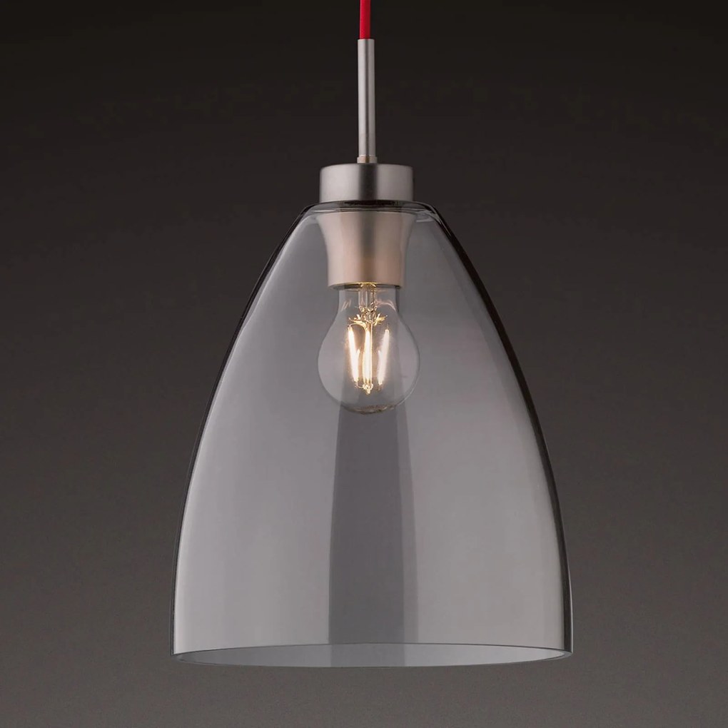 Sklenená závesná lampa Clear, 23 cm