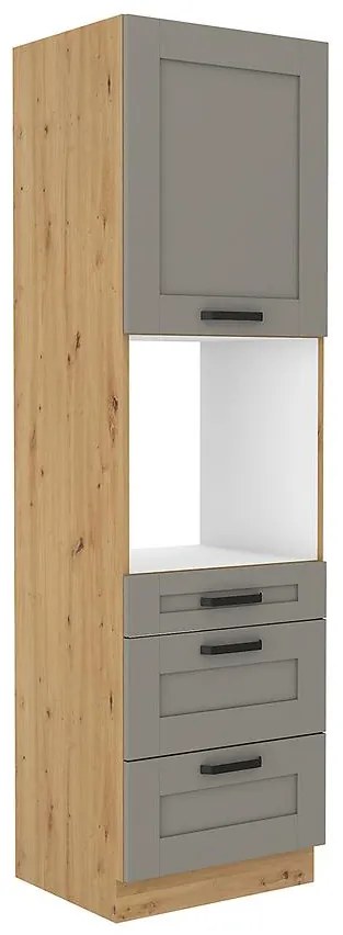 Kuchynská skrinka Luna claygrey/artisan 60DPS-210 3S 1F