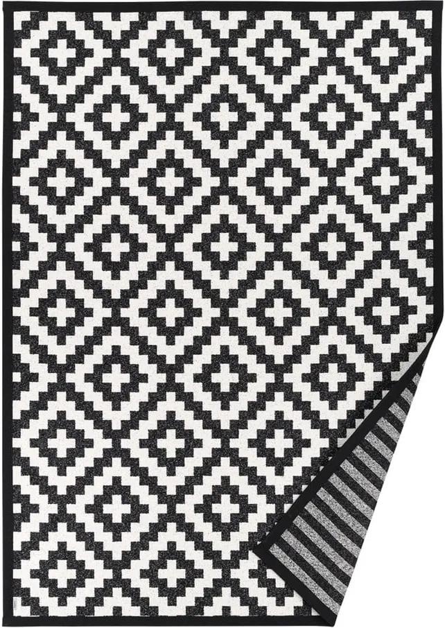 Čierno-biely obojstranný koberec Narma Viki Black, 100 x 160 cm | BIANO