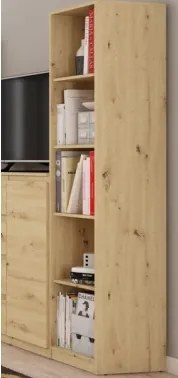 Vysoký regál Carlos, dub artisan, šírka 40 cm%