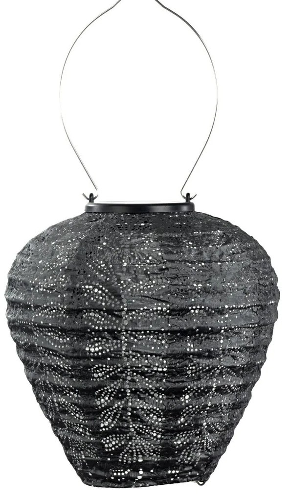 SOLÁRNY LAMPÁŠ BALLOON 20X20 CM TMAVOSIVÁ