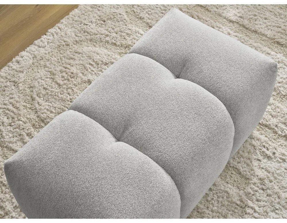 Svetlosivá ženilková podnožka Roxelane – Bobochic Paris