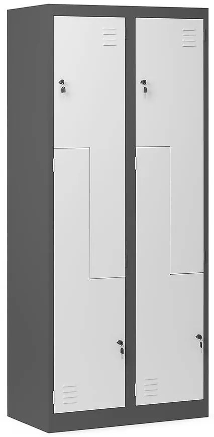 Skriňa Julia kovová antracit/biela