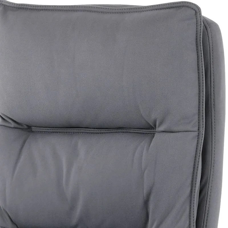 KA-Y350 GREY, Luxusné kancelárske kreslo s podnožkou, poťah šedá látka