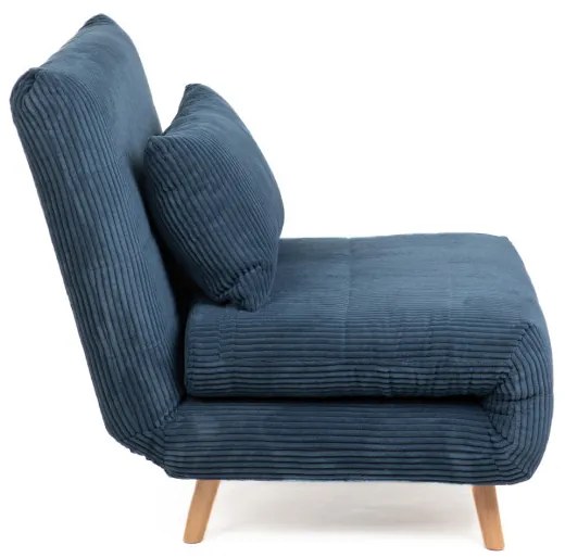 Pohovka SOLACE rozkladacia, menšestrová námornícka modrá 871615