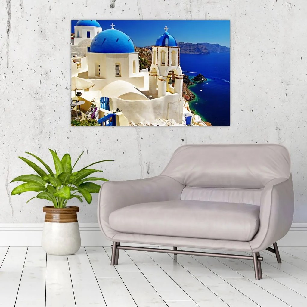 Obraz - Santorini, Grécko (90x60 cm)