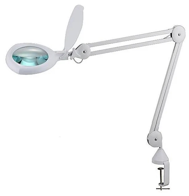 LED Stmievateľná stolná lampa s lupou a klipom LED/8W/12/230V