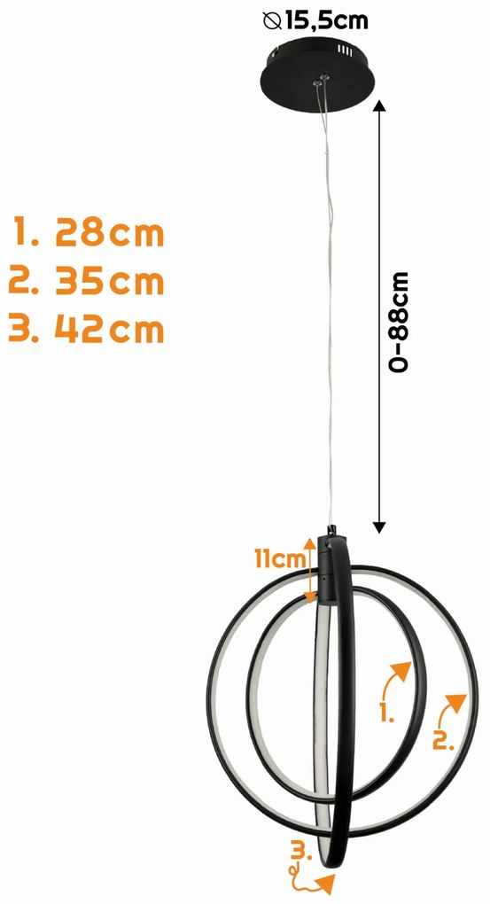 BERGE Stropná LED lampa Austin 36W CCT