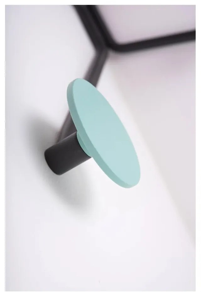 Čierny nástenný vešiak s ružovým detailom Gazzda Hook