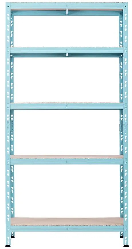 Kovový regál RNDU30-5 modrý 180x90x30cm -5 políc/175kg