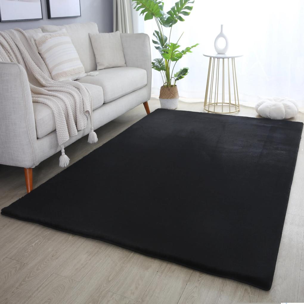 Ayyildiz Kusový koberec POUFFY 5100, Čierna Rozmer koberca: 140 x 200 cm