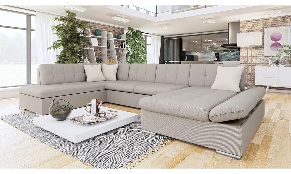 Rohová sedacia súprava Genero Premium, Dostupné poťahy: Terra 05 + Terra 05 + Terra 06 ECO, Strana: Ľavá - U