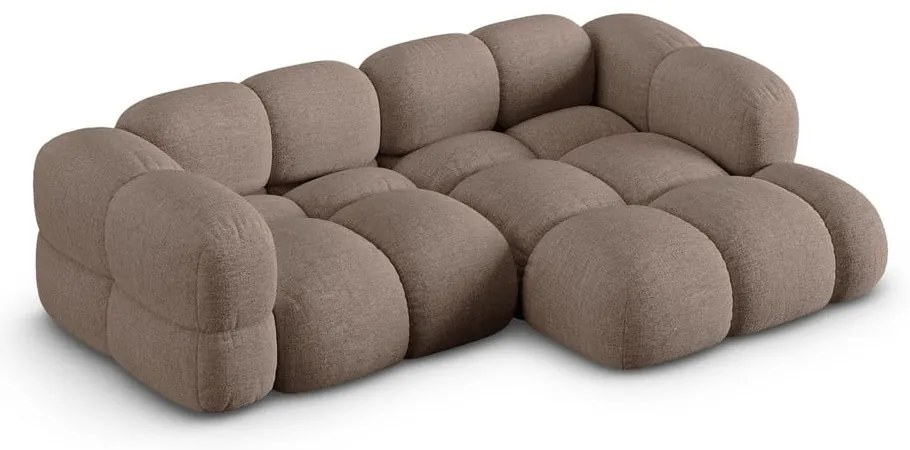 Hnedá rohová pohovka (pravý roh/s leňoškou) Loretto – Cosmopolitan Design