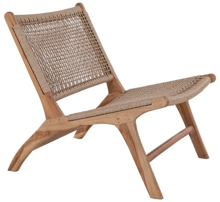 Dizajnové kreslo Jadiel teak - syntetický ratan