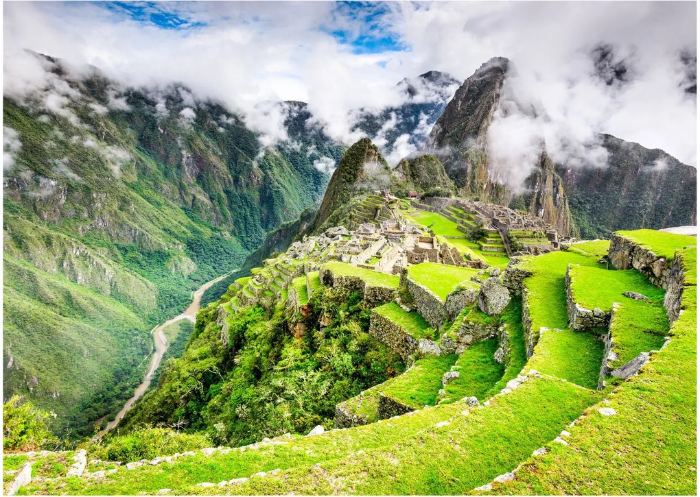 Sklenený obraz - Machu Picchu (70x50 cm)