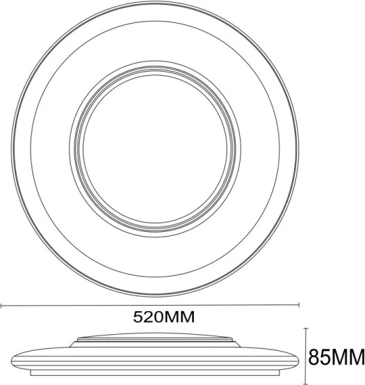 Globo 48311-48 - LED Stmievateľné stropné svietidlo CANDIDA LED/48W/230V + DO