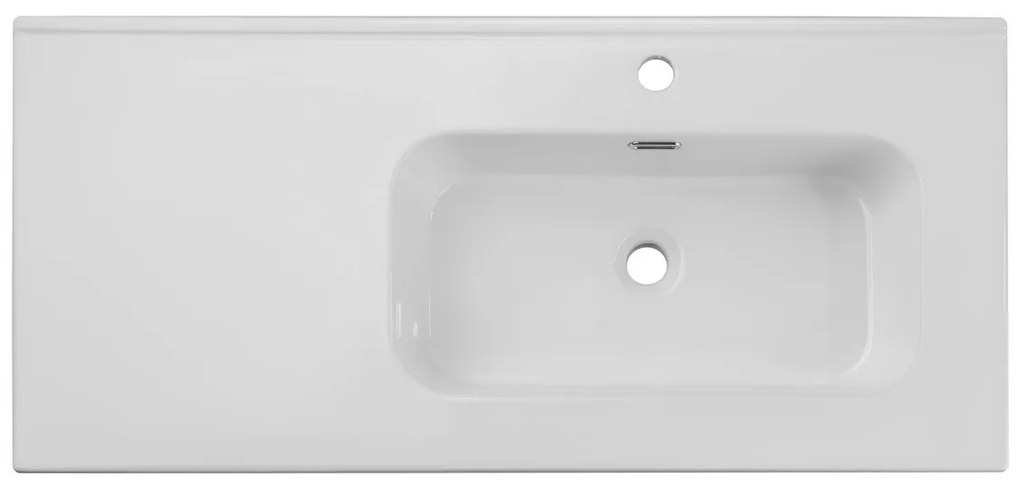 Keramické umývadlo Go 100 cm pravé biele