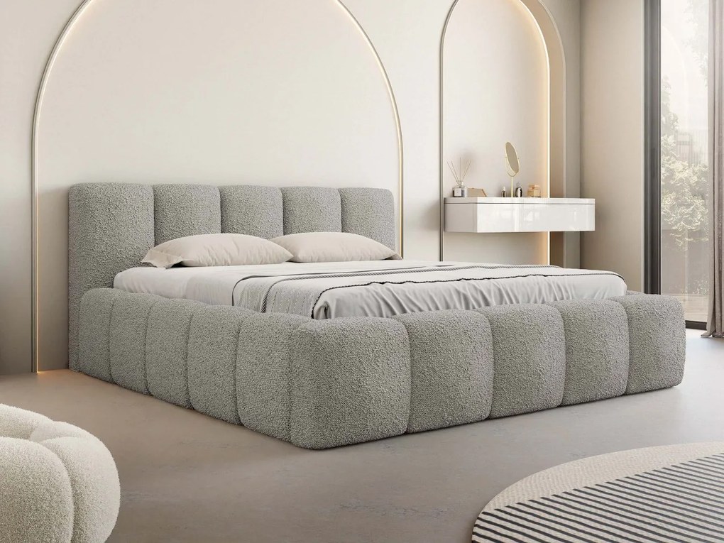 Čalúnená posteľ Ubipra Boucle, Rozmer postele: 140x200, Farby: Abriamo 14