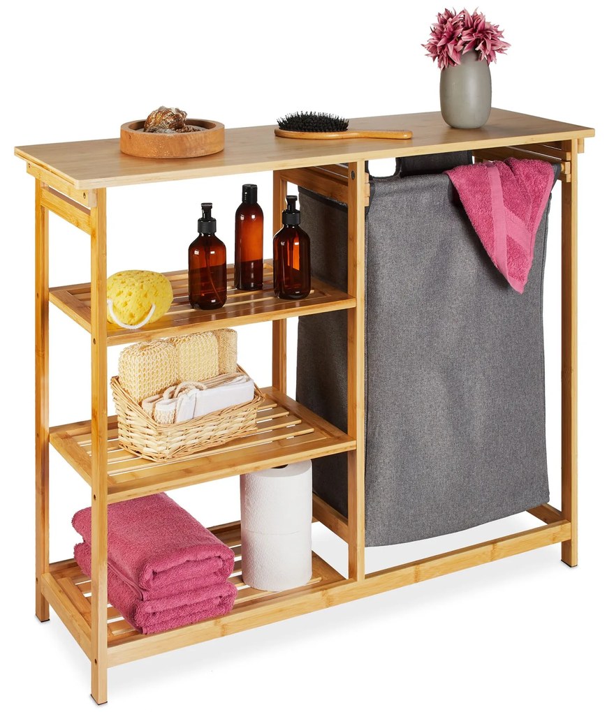 Polička na kôš na bielizeň do kúpeľne, RD46272