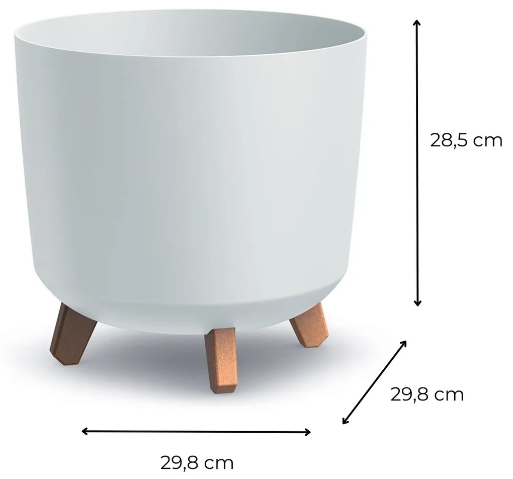 Kvetináč GRACIE TUBUS 29,8 cm biely