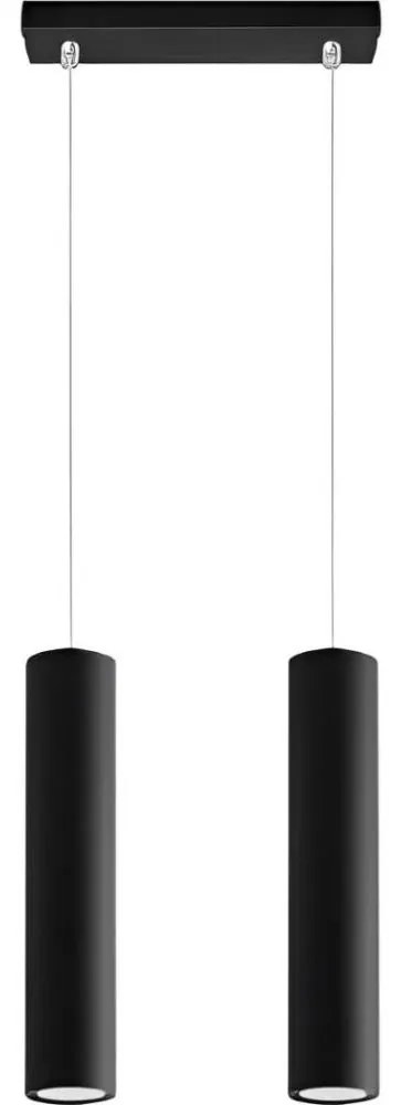 Luster na lanku KARADON 2xGU10/30W/230V čierna