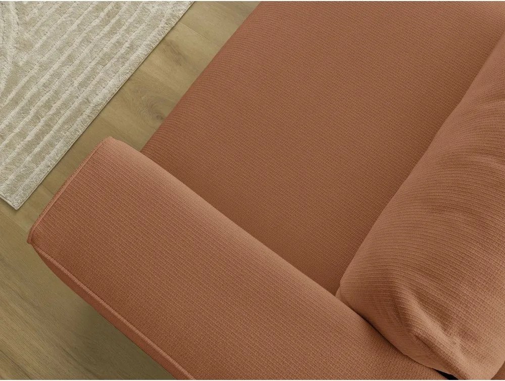 Oranžová rozkladacia/s úložným priestorom pohovka 265 cm Ezechiel – Bobochic Paris