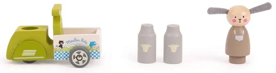 Drevená hračka Milk Delivery – Moulin Roty