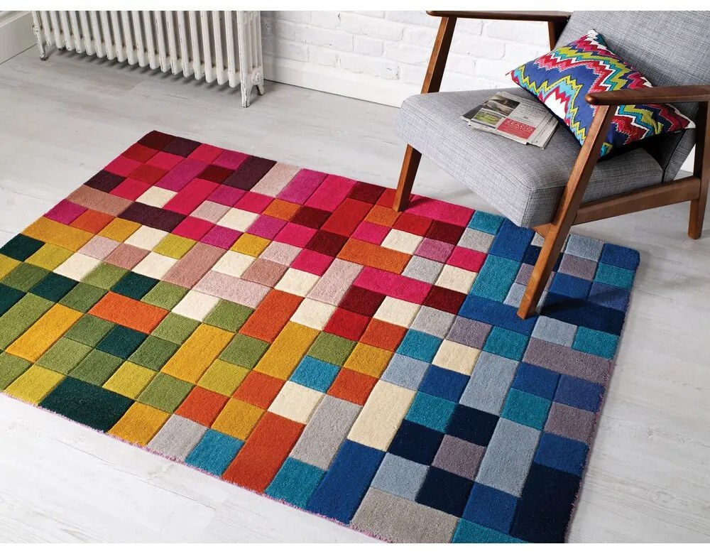 Flair Rugs koberce Ručne všívaný kusový koberec Illusion Lucea Multi - 120x170 cm