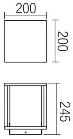 Redo 9109 - Vonkajšie svietidlo VITRA 1xE27/15W/230V IP54 čierne