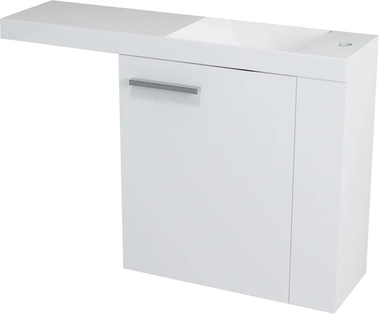 Latus VI 55830 umývadlová skrinka 50x50x22 cm, pravá, biela