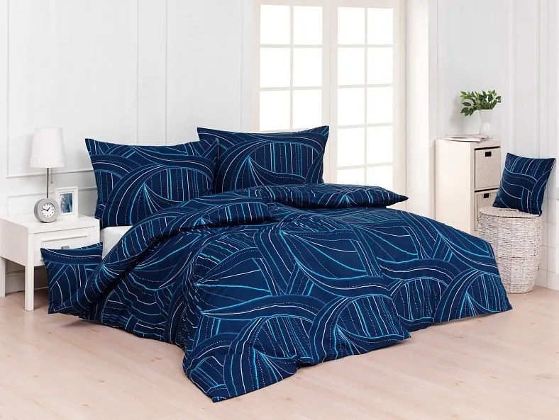 Krepové obliečky Ezio Blue 140x220/70x90 cm
