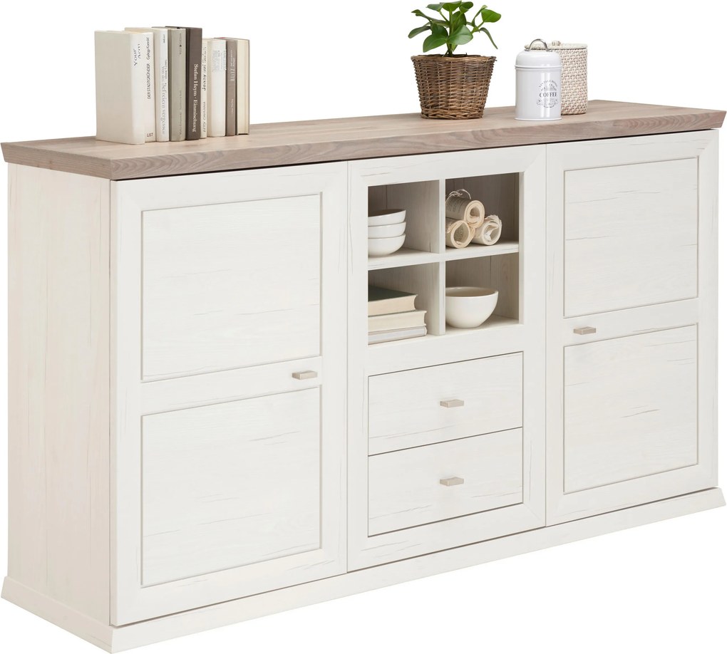XXXLutz KOMODA, sivá, biela, 160/89/43 cm Hom`in - Komody - 000003000103
