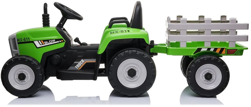 Detské elektrické autíčko BestBerg BBCC-30G - traktor / od 3 rokov / nosnosť 30 kg / zelené