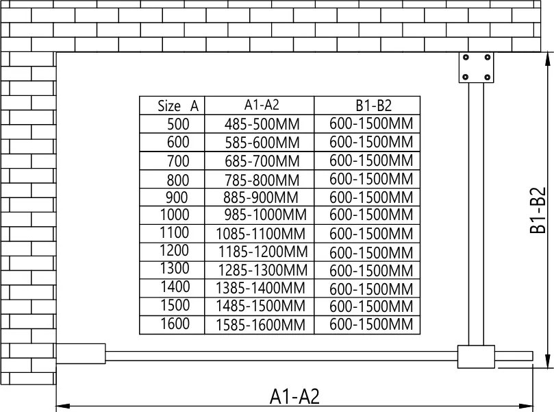 Erga Paris, sprchová zástena Walk-In 150x200 cm, 8mm sklo námraza, biely profil, ERG-V02-PARIS-150x200-FR-WH
