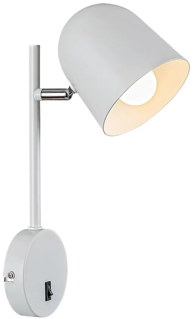 RABALUX Nástenná čítacia lampa s vypínačom EGON, 1xE14, 40W, biela