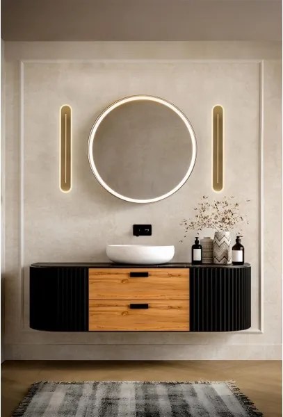 Searchlight 55911SB - stmievateľné LED nástenné svietidlo COUPER LED/25W/230V 3000K mosadz